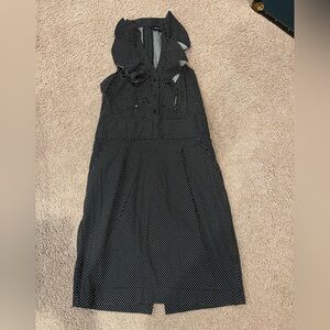 EXPRESS DESIGN STUDIO Black&white Halter Mini Dress with ruffles neckline